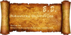 Bukovszky Doloróza névjegykártya